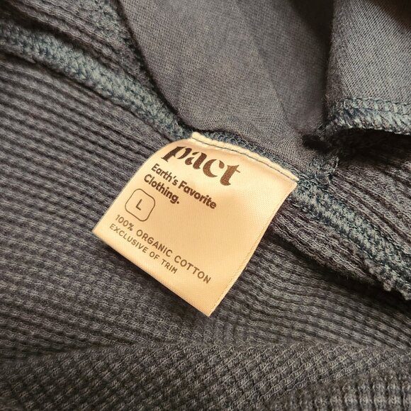 Pact Matching Set - Teal, Waffle Knit Organic Cotton Set - Size L - Picture 6 of 10